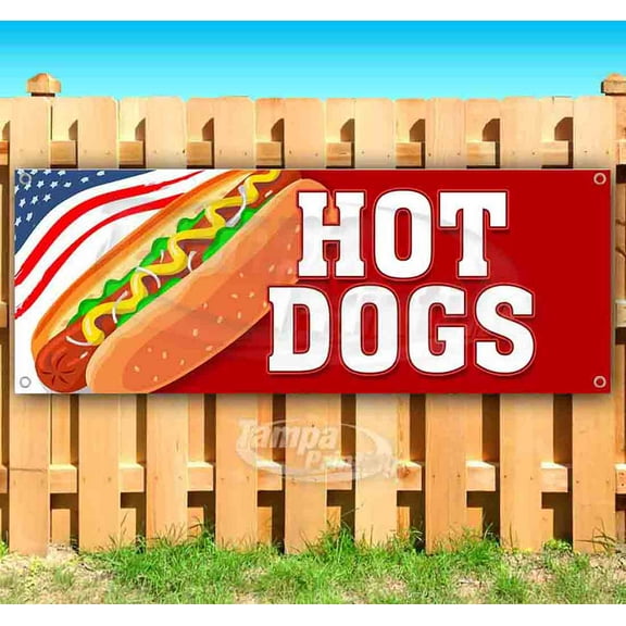 Hot Dogs 13 oz Vinyl Banner With Metal Grommets