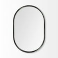 thumbnail image 2 of Oval Black Metal Frame Wall Mirror, 2 of 3