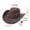 Coffee, variant on Western Cowboy Hats with Adjustable Windproof Rope for Women and Men, Unisex Big Wide Brim Hats for Cowboys and Cowgirls, Black