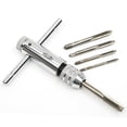 thumbnail image 2 of Llave de trinquete con mango en T plateado ajustable, con 5 uds., M3-M8, tornillo de máquina de 3mm-8mm, conector métrico, grifo en forma de T, 2 of 5