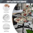 thumbnail image 6 of ZIATUBLES Office Chair Cover Stretch Anti-Dust Rotating Chair Slipcover Soft Spandex Computer Chair Covers for High Back Chair Seat Backrest Stylish Chair Protector Cover, S, Retro Rose, 6 of 7