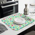 thumbnail image 3 of Pioneer Flower Floral Print Pattern Kitchen Dish Drying Mat 1 Pack, Ultra Absorbent Microfiber Drainer Mat, 16"x18", 3 of 6