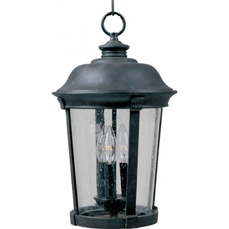 Maxim Dover DC Three Light 17-Inch Outdoor Hanging Lantern - Bronze - 3028CDBZ