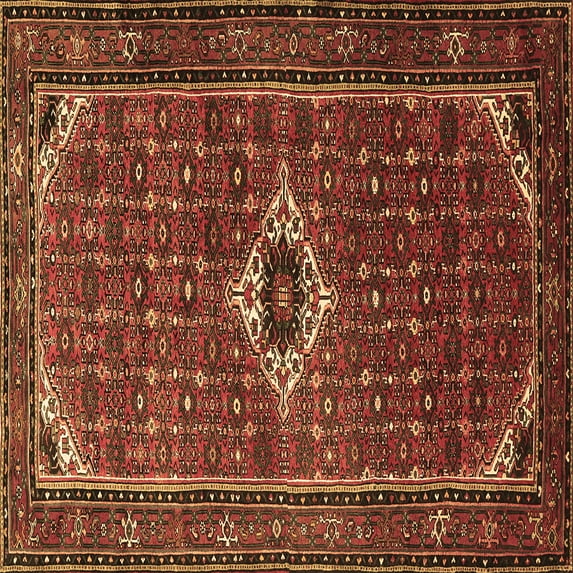 Ahgly Company Indoor Square Persian Brown Traditional Area Rugs, 3' Square