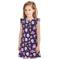 thumbnail image 1 of Vsdgher Crâne Champignon Espace pour Filles Chemises de Nuit Manches Courtes Robe de Nuit Pyjama pour Fête Pyjama-TTG, 1 of 6