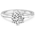 thumbnail image 3 of IGI Certified 3 Carat Round Shape Lab Grown Diamond Engagement Ring | 14K White Gold | Eva Six Prong Knife Edge Lab Diamond Ring | FG-VS1-VS2 Quality Friendly Diamonds, 3 of 5