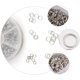 thumbnail image 4 of EeaseMX 1 juego de accesorios de joyería para hacer tú mismo, hebilla colgante hecha a mano, anillo colgante de hierro plateado, 4 of 7
