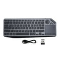 thumbnail image 2 of Teclado táctil inalámbrico de panel táctil con touchpad multimedia hotkey 7 color retroiluminacióna 2.4g dual modo teclado de tv para tableta de computadora portátil, 2 of 7