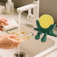 thumbnail image 6 of Scrub Cute Sponge Holder for 3D Printed Sponge Holder with Drainage Funny Sponges Stand for Kitchen Sink Accessories,Open Drainage Keeps Sponges Dry (Cyan), 6 of 6