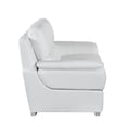 thumbnail image 5 of Titan Furnishings 69" Modern Faux Leather Upholstered Loveseat in White, 5 of 16