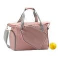 thumbnail image 4 of Bolsa para raqueta de pickleball, bolso cruzado con cremallera, bolso de mano portátil, correa de hombro ajustable, bolso de mano, bolso de mano Rosa, 4 of 8