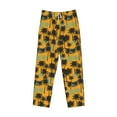 thumbnail image 6 of Uemuo Hawaii Palms Pattern Men's Wide Leg Palazzo Lounge Pants with Pockets Light Weight Loose Comfy Casual Pajama Pants-Large, 6 of 9