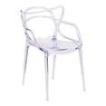 thumbnail image 5 of Maklaine 18 inches Mid-Century Plastic Dining Chairs in White (Set of 4), 5 of 6
