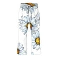 thumbnail image 3 of QATAINLAV Women Capri Pants with Pockets for Summer Linen Straight Leg Cropped Trousers 2024 Trendy Sunflower Print Capris Casual Drawstring Beach Pants Sale of The Day Clearance Army Green L, 3 of 5