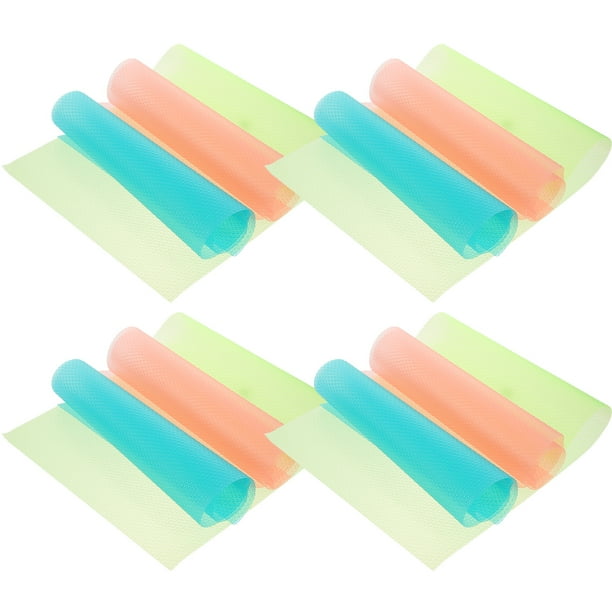 12 protectores para refrigerador, alfombrillas para armarios, cajones y vajilla.