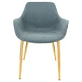 thumbnail image 2 of Modern Leather Dining Armchair - Gold Leg Accent Chair, Kitchen & Dining Room Seating, 2 of 5