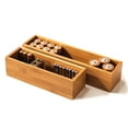 Seville Classics Bamboo Premium Organizer Storage Bin Set (10 Piece
