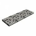 thumbnail image 1 of Abstract Bench Pad, Modernistic Geometry Inspired Graphic with Rectangles and Lines, HR Foam Cushion with Decorative Fabric Cover, 45" x 15" x 2", Charcoal Grey Eggshell, by Ambesonne, 1 of 3