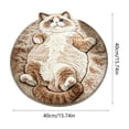 thumbnail image 3 of Zynviq 3d Area Rugs 15.7" X 15.7" Throw Rug Animals Flock Washable Round Multicolor Small Rug for Coffee Table, 3 of 6