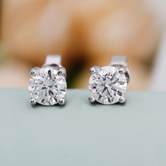 VVS Moissanite White Gold Plated Luxury Earring Shandmade Customized Stud Earrings Party Jewelry for Women