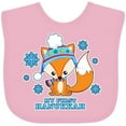 thumbnail image 3 of Inktastic My First Hanukkah with Fox and Snowflakes Boys or Girls Baby Bib, 3 of 4