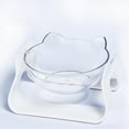 thumbnail image 4 of Pet Bowl Drinker High Foot Oblique Mouth15 Protection Cervical Spine Adjustable Transparent Catbowl, 4 of 5