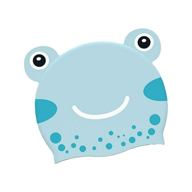 Gorro de natación para niños, gorro de ducha, cubierta de pelo largo y corto para verano, trenzas de surf, cerraduras Rana
