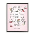 thumbnail image 2 of Stupell Industries Wonderfully Made Faith Based Psalm Floral Pink Design by Gigi Louise, 2 of 5