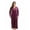 Wine, variant on Just Love Stretch Velour Embroidered Zipper Lounger Robe for Women with Pockets (Navy, Small)