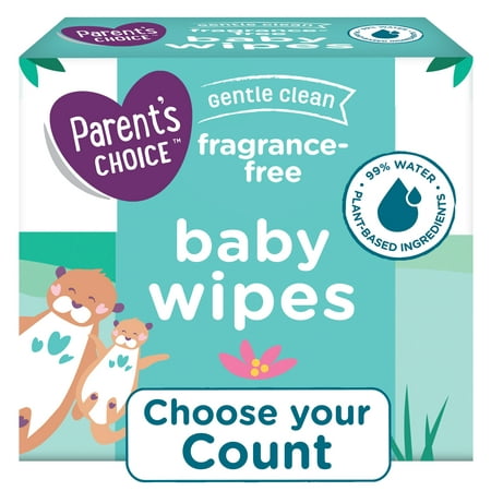Parents Choice Fragrance Free Baby Wipes, 8 Flip-Top Packs (800 Total Wipes)
