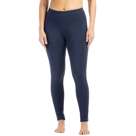 Fishers Finery Women's Ecofabric Athletic Yoga Ankle Legging; Cotton & Modal Blend (Navy, XL)