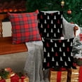 thumbnail image 4 of Christmas Pillow Covers 18x18 inch Set of 2 Christmas Tree Decorative Black Throw Pillow Covers Winter Famliy Decoration for Home Couch, 4 of 6