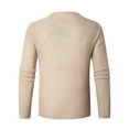 thumbnail image 4 of Charmgo True Classic Tees Men, Knitted Sweater Solid Color V Neck Long Sleeve Pullover Men's Sweater Autumn Men's Tops Mens T Shirts for Men Beige XXXL, 4 of 7