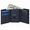 Blue, variant on Boys Mens Slim Compact middle Flap Clear Id Credit Cards Coin Pocket Trifold Wallet Genuine Leather