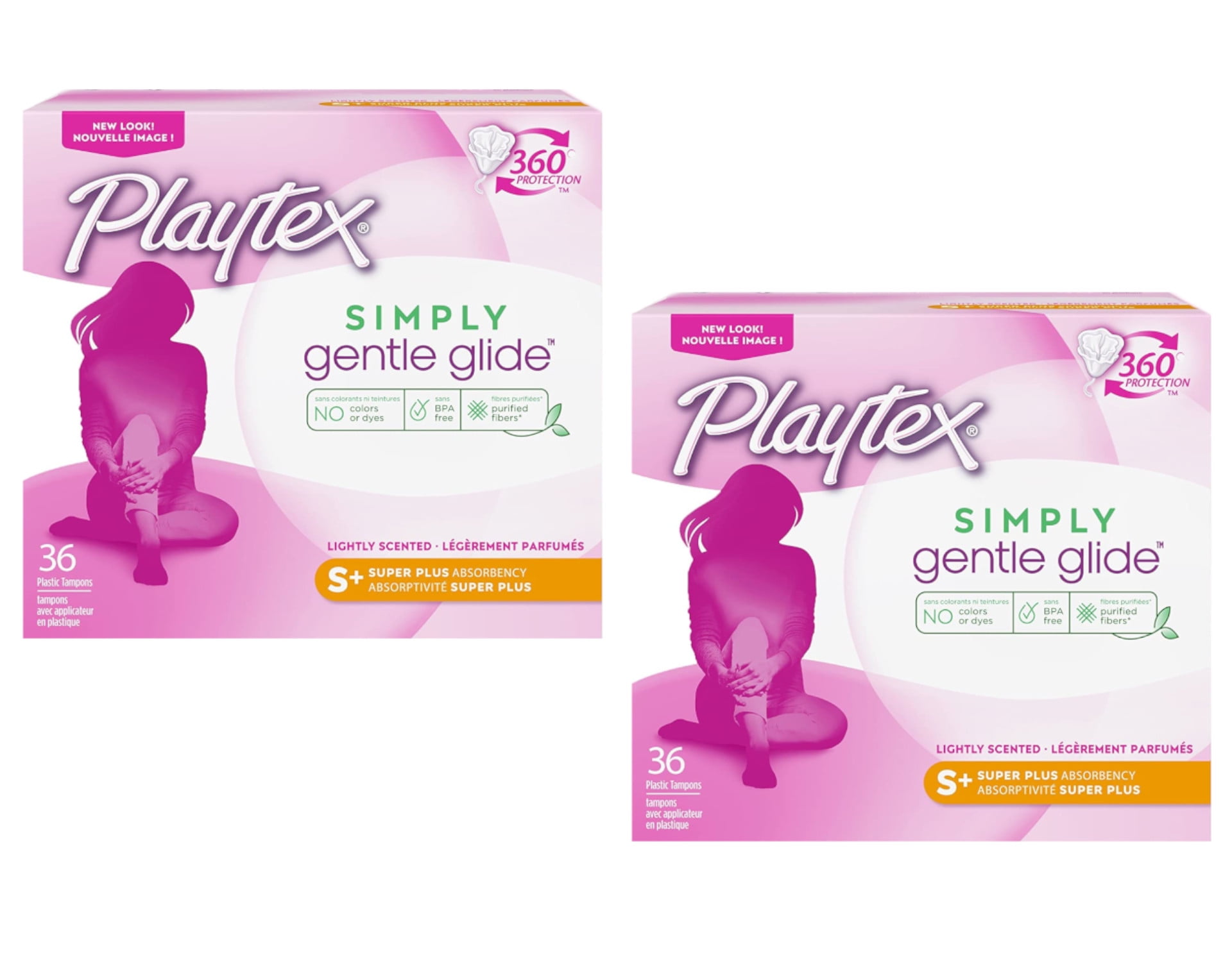 Playtex Simply Gentle Glide Tampons Scented Super Plus Absorbency 36