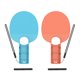 thumbnail image 1 of Table Tennis Paddle Adjunto Racket juegos tenis 2 PCS para Joy-Con, 1 of 9