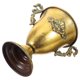 thumbnail image 1 of Houderco Jarrón Decorativo Metálico Dorado Para Uso En Bodas Y De Interiores, 1 of 6