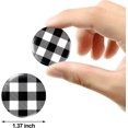 thumbnail image 2 of 12 Pieces Buffalo Plaid Refrigerator Magnets Black and White Plaid Magnets 1.4 Inch Check Fridge Magnets Grid Pattern Locker Magnets for Home Office Kitchen Fridge Farmhouse, 2 of 7