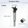 thumbnail image 3 of Uxcell 2-Pack Broca Forstner para Trabajos en Madera, 1in (25mm) Punta de Carburo Vástago Redondo Cortador de Bisagra para Abrir Agujeros en Madera, 3 of 7