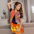 thumbnail image 3 of Pofeuu Halloween Print Women's Loose Fit Short Sleeve Nightgown, Comfortable Sleep Dress for Women, Casual Lounge Sleepwear, Soft Cotton Sleep Dress, 3 of 6