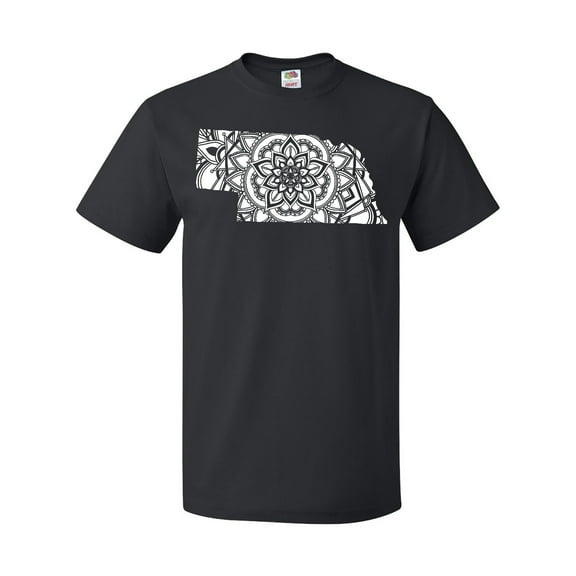 Inktastic Nebraska Silhouette Mandala T-Shirt