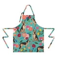 thumbnail image 2 of German Shepherd with Pioneer Flower Apron-Garden Aprons for Women with Pockets-Cotton Linen Waterproof Kitchen Cooking Gardening Aprons Adjustable for Kitchen,Cooking,BBQ and Salon 33x27 Inch, 2 of 7