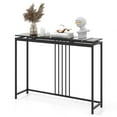 thumbnail image 2 of Costway 47" Long Console Table Narrow Entryway Table with Marble-like Tabletop Metal Frame, 2 of 10