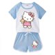 thumbnail image 4 of Hello Kitty-ropa de algodón con dibujos animados para niña, pantalones calientes para bebé, camiseta de manga corta, pantalones cortos, conjunto deportivo de dos piezas, novedad de verano, 4 of 5