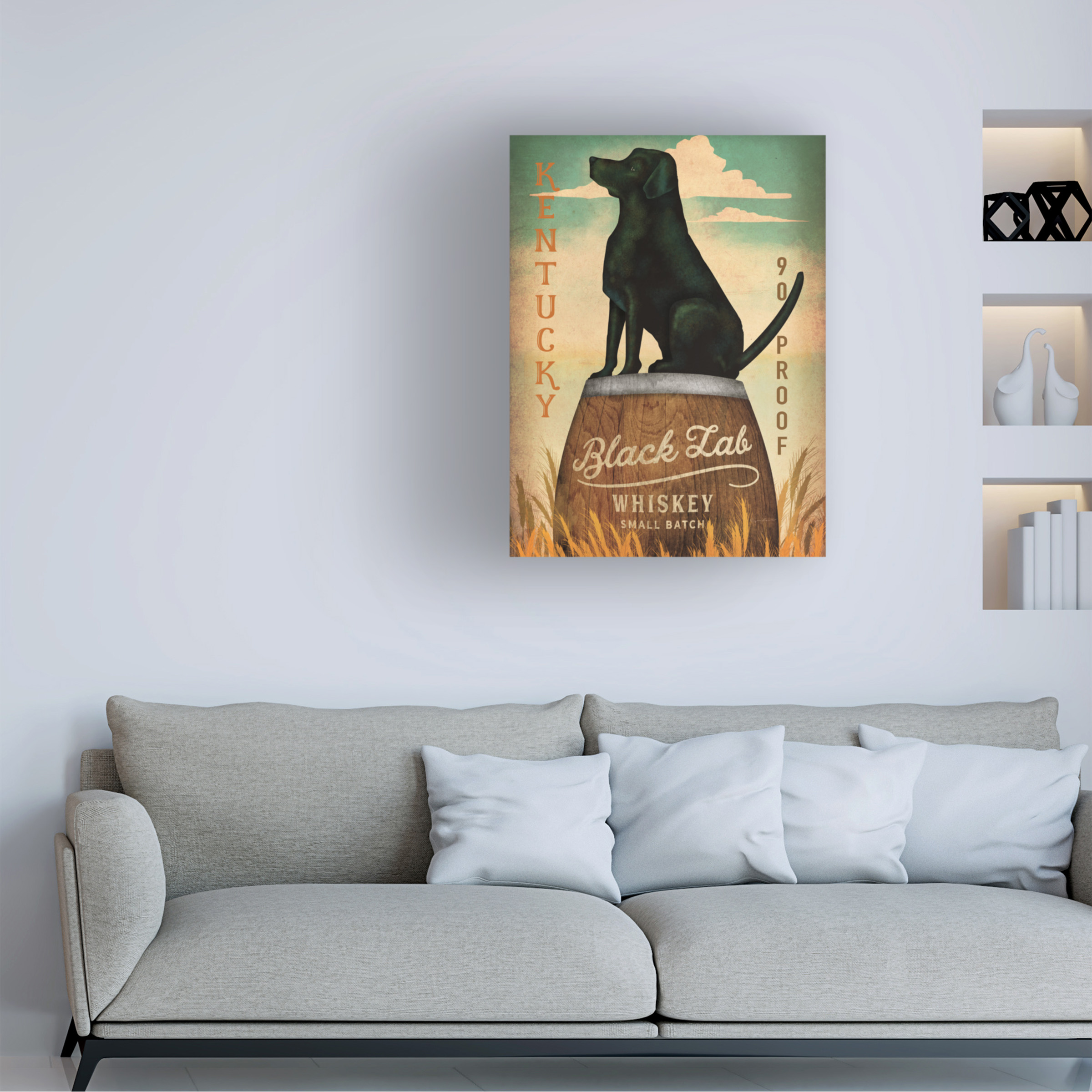 Trademark Fine Art 'Black Lab Whiskey Kentucky Crop' Canvas Art by Ryan Fowler