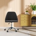 thumbnail image 6 of JOINSUN Armless Office Desk Chair, Height-Adjustable Rolling Swivel Seat for Home, Dark Gray, 6 of 6