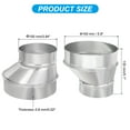 thumbnail image 2 of Uxcell 6" to 4" Eccentric Duct Reducer, 1Pcs Galvanized Iron Ducting Connector Round Air Duct Adapter Pipe Fitting, 2 of 5