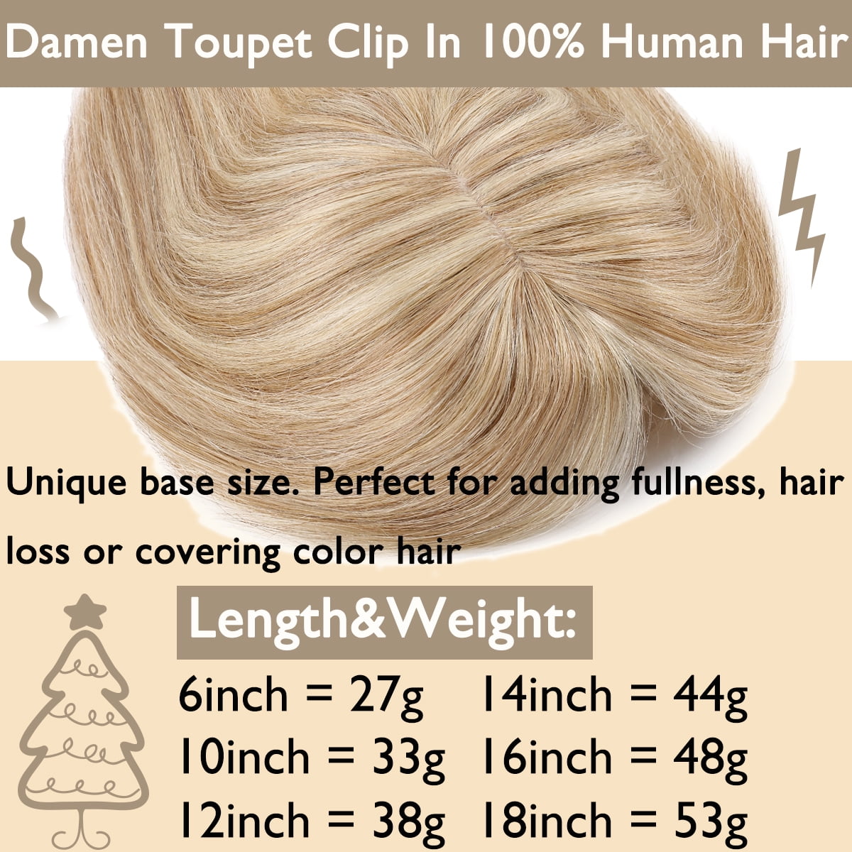 HAIRRO Hair Toppers Clip In 100% Human Hair Extensions with Bangs Upgrade Hair 150% Density 7*13CM Silk Base Clip in Hair Pieces For Women With Thinning,Hair Loss Cover Gray Hair