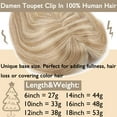 thumbnail image 6 of HAIRRO Hair Toppers Clip In 100% Human Hair Extensions with Bangs Upgrade Hair 150% Density 7*13CM Silk Base Clip in Hair Pieces For Women With Thinning,Hair Loss Cover Gray Hair, 6 of 9