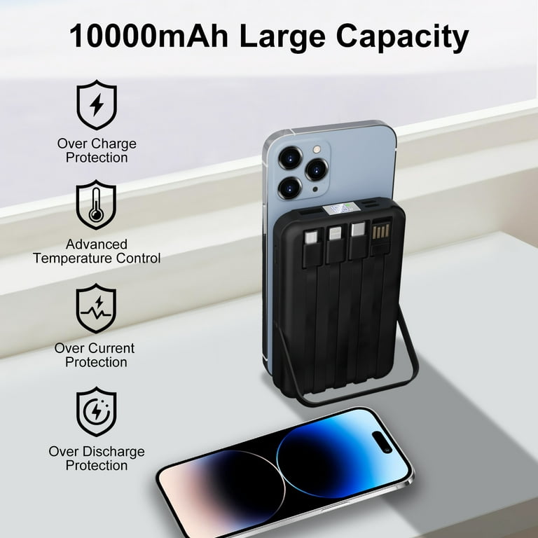 Magnetic Power Bank, 10000mAh Wireless Portable Charger with